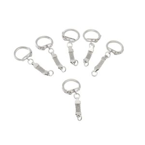 מחזיק מפתחות נחש רצועה כסף 6 יח'