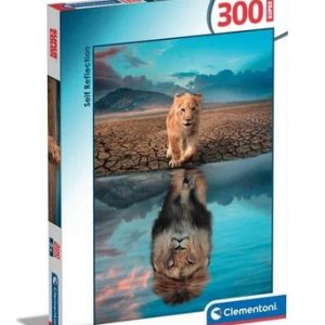 פאזל 300 אריה השתקפות באגם