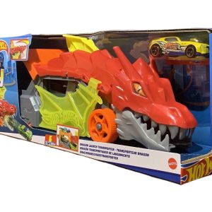 הוט ווילס משאית דרקון + מכונית Hot Wheels
