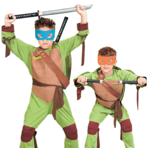 תחפושת צבי נינג'ה ירוק בהיר שושי זוהר