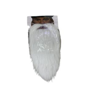 זקן ארוך לבן / שחור כולל שפם