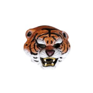 מסכה נמר איכותית מחומר גומי רך על כארד תלייה