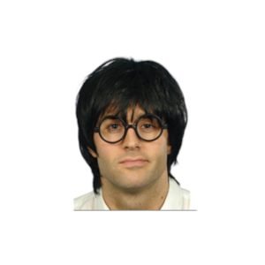 פאה גבר תלמיד שחור בשקית PVC עם כארד