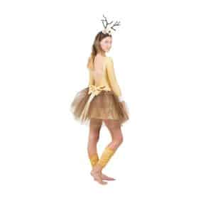 תחפושת איילה פרחים חום לבן ילדות שושי זוהר