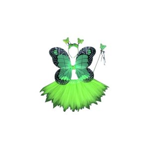 תחפושת פרפר מיקס כולל כנפיים, חצאית קשת ושרביט