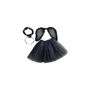 סט כנפיים מלאכית כולל חצאית 40 ס"מ וקשת מיקס צבעים