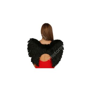 כנפי נוצות שחור 80 ס"מ בשקית PVC עם כארד