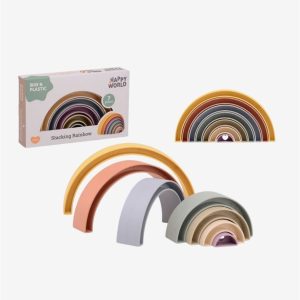 מוצרי תינוקות קשת בענן 7 יח' ביו פלסטיק - JOHNTOY