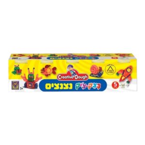 משחקי יצירה בצק-צ'יק נצנצים 5 מכלי בצק