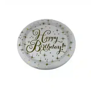 חב' 10 צלחות נייר 18 ס"מ- דגם HAPPY BIRTHDAY