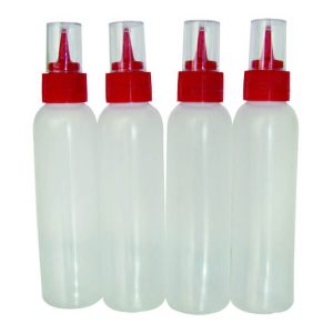 מיכל שקוף / בקבוק לחיץ 120 מ"ל 4 יחידות