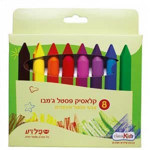 מארז 8 צבעי קלאסיק פסטל סופר ג'מבו