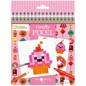 מחברת צביעה פיקסלים - איורים חמודים | מנדרין