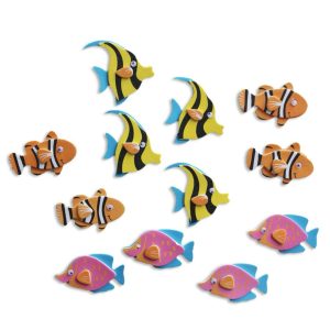 מדבקות סול דגים 3 דגמים 12 יח'