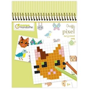 מחברת צביעה פיקסלים - חיות משק | מנדרין