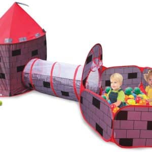 אוהל טירה קסומה 3 ב 1 כולל 50 כדורים- אדום IAM
