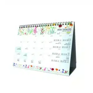 דורנת לוח שנה שולחני גדול פרחים 26