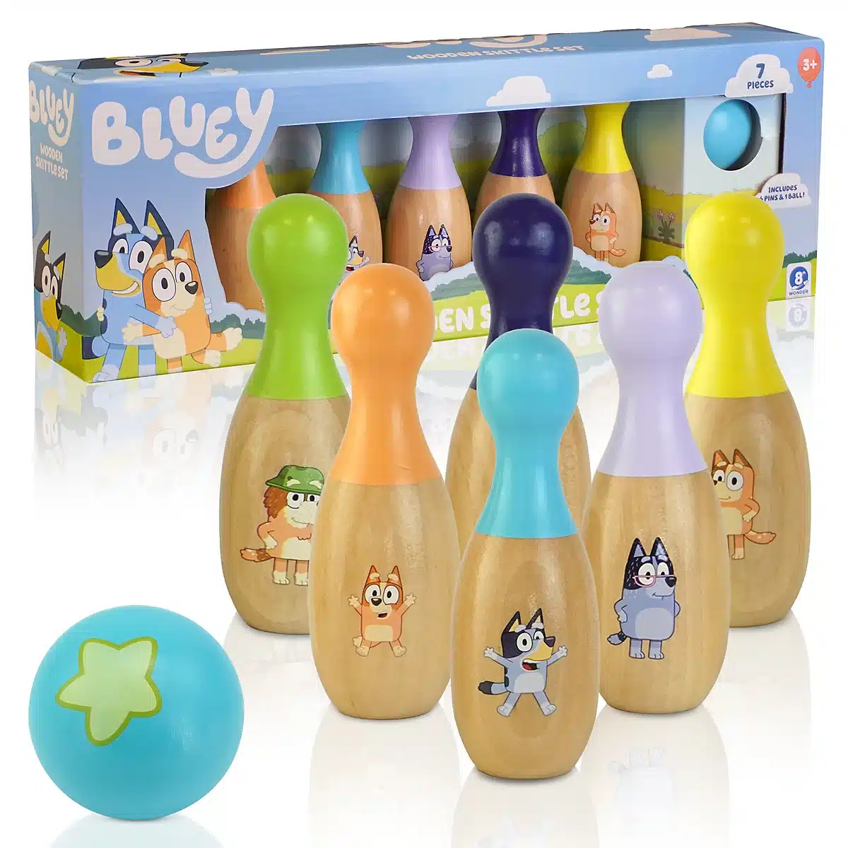 בלואי Bluey סט באולינג מעץ