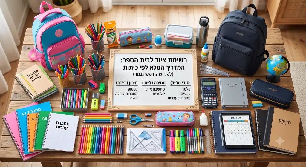 רשימת ציוד לבית הספר: המדריך המלא לפי כיתות (לפני שהחופש נגמר)