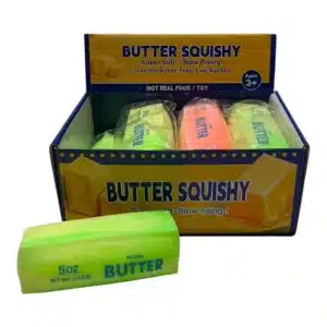 סקווישי מלבני חמאה בגווני ניאון עם כיתוב BUTTER